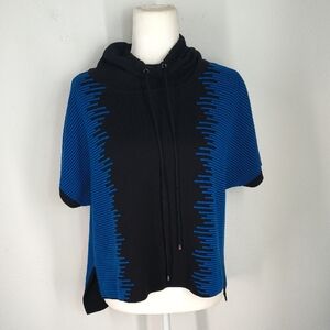 St. John Cashmere Blend‎ Short Sleeve Sweater Cowl Neck Size Medium